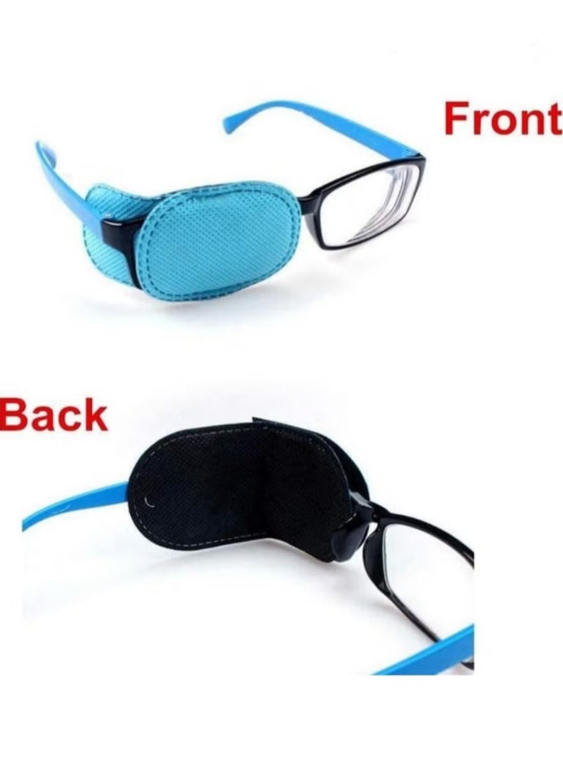 Generic 4 Pack Eye Patches for Kids Girls Boys Right & Left Eye Patch for Glasses Lazy Eye Patch for Children Treating Lazy Eye Amblyopia Strabismus and After Surgery Full Coverage (Blue)  - Image 3