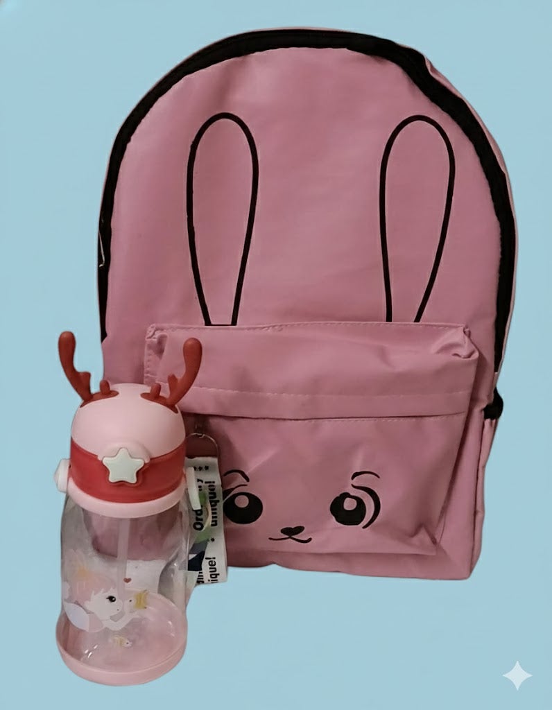 MINDFIT Cute Pink Rabbit Backpack Set for Girls - Image 4