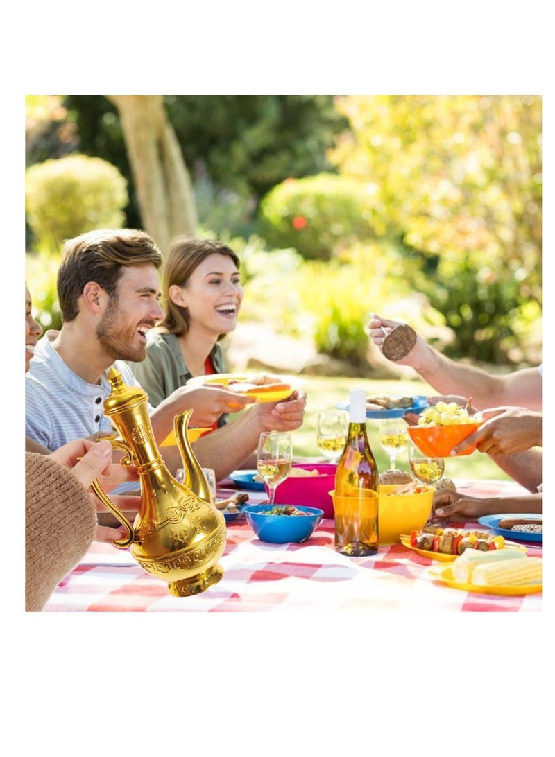 Buddhist Golden Offering Cup, 1 Set of Golden Water Offering Cups with Kettle, Chalice Cup, Mini Chalice Goblet, Turkish Tea Set Decorative Cup with Kettle for Tea Table Decor - Image 2