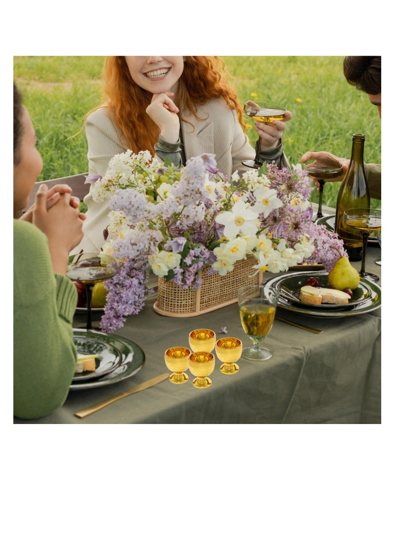 Buddhist Golden Offering Cup, 1 Set of Golden Water Offering Cups with Kettle, Chalice Cup, Mini Chalice Goblet, Turkish Tea Set Decorative Cup with Kettle for Tea Table Decor - Image 4