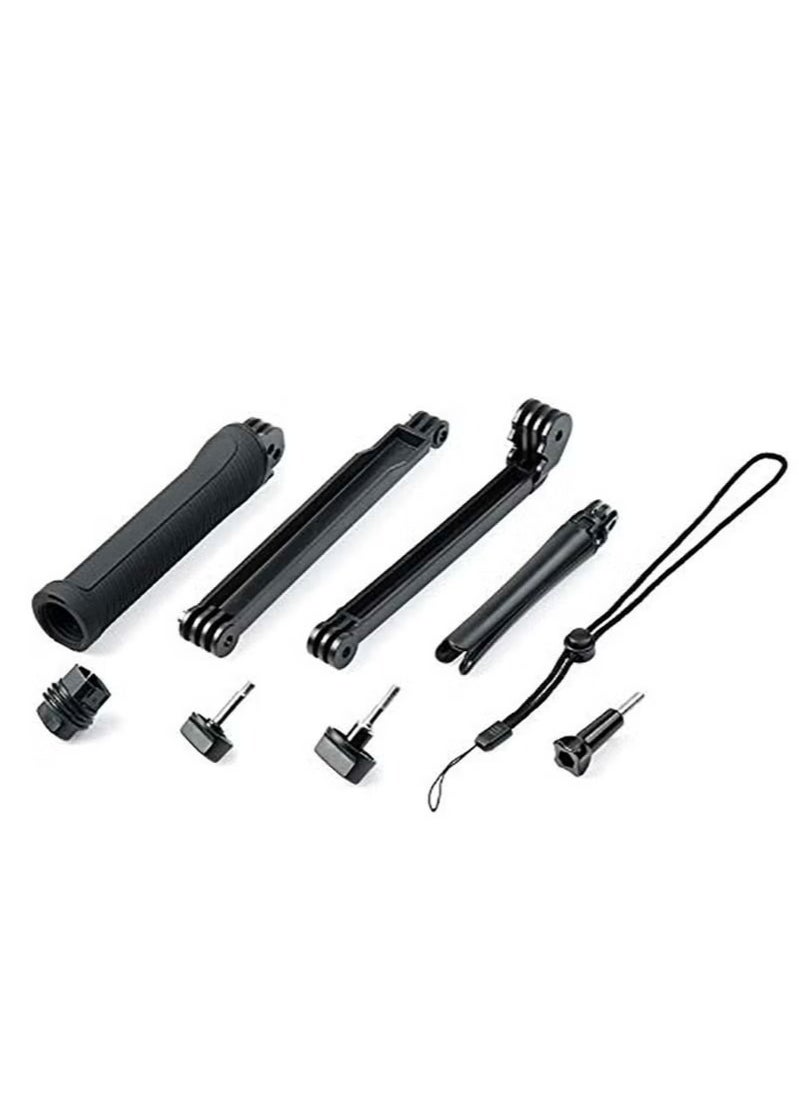 Generic - 3 Way Tripod for Go Pro Hero 10/9/8/7/6/5/4/3/2/1 Series and other Action Cameras, Detachable Extendable Selfie Stick Pole with Hand Grip Stand - Image 1