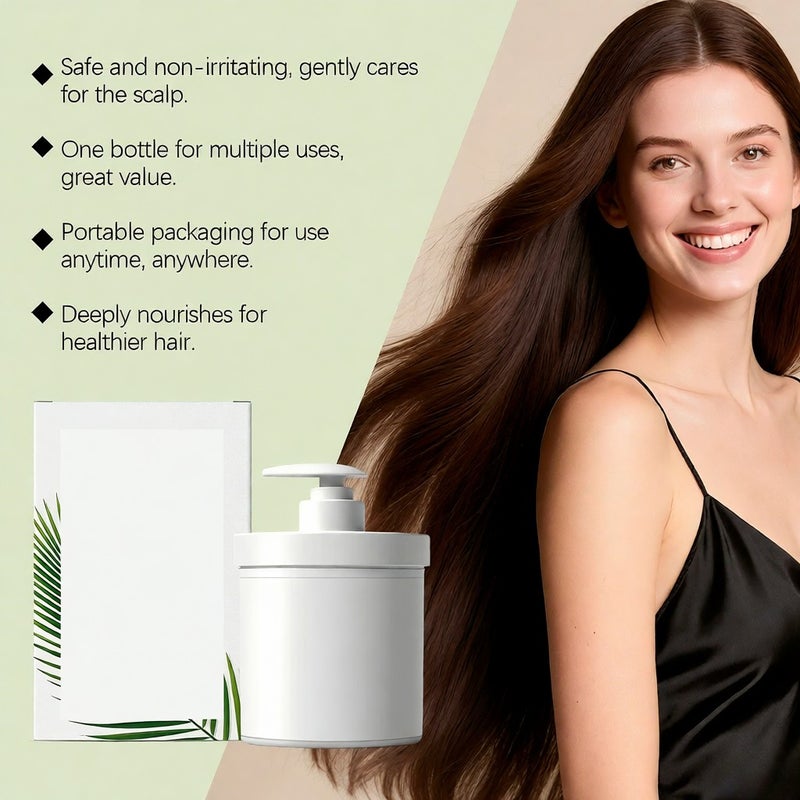 Nourishing, moisturizing, and smoothing hair dryness, frizz, and leaving a fragrant and refreshing hair mask   white - Image 4