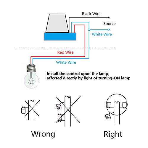 AiTrip 2 Pack - AC/DC12V 10A Automatic Auto On Off Photocell Street Light Switch 50-60Hz 10A Photo Control Photoswitch Sensor - Image 3