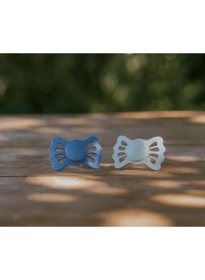 FRIGG Lucky Symmetrical Silicone Baby Pacifier 0-6M 2-Pack Ocean View/Sage - Size 1 - Image 3