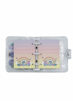 Y&D 3-Ring Binder Cover Notebooks, Mini Clear Transparent PVC Protector Notebook, Snap Button Closure Loose Leaf Folder DIY Journal Notebook with Insert Paper  - Image 3