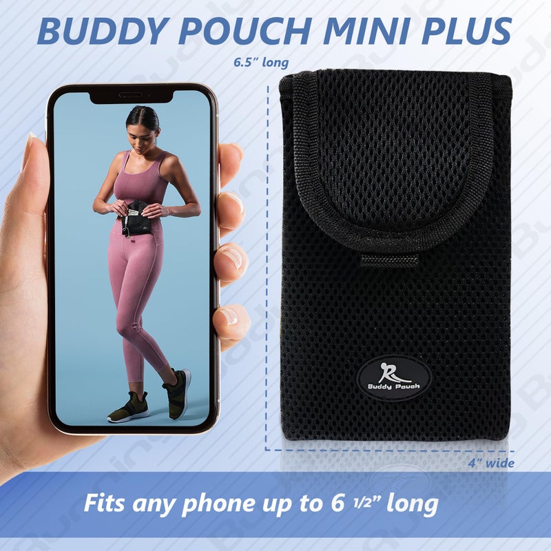 Running Buddy Magnetic Running Pouch - Men & Women | Cycling, Jogging Fanny Pack Holds Phone, Money, Key, Treats | Plus Size Running Waist Pack - 6-1/2 in x 4 in | Water-Resistant, No Bounce, No Chafe - Image 5