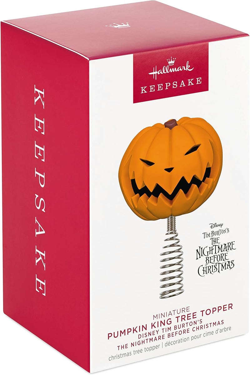 Hallmark Keepsake Mini 4.14" Christmas Tree Topper, Disney Tim Burton's The Nightmare Before Christmas Pumpkin King, Gifts for Disney Fans - Image 3