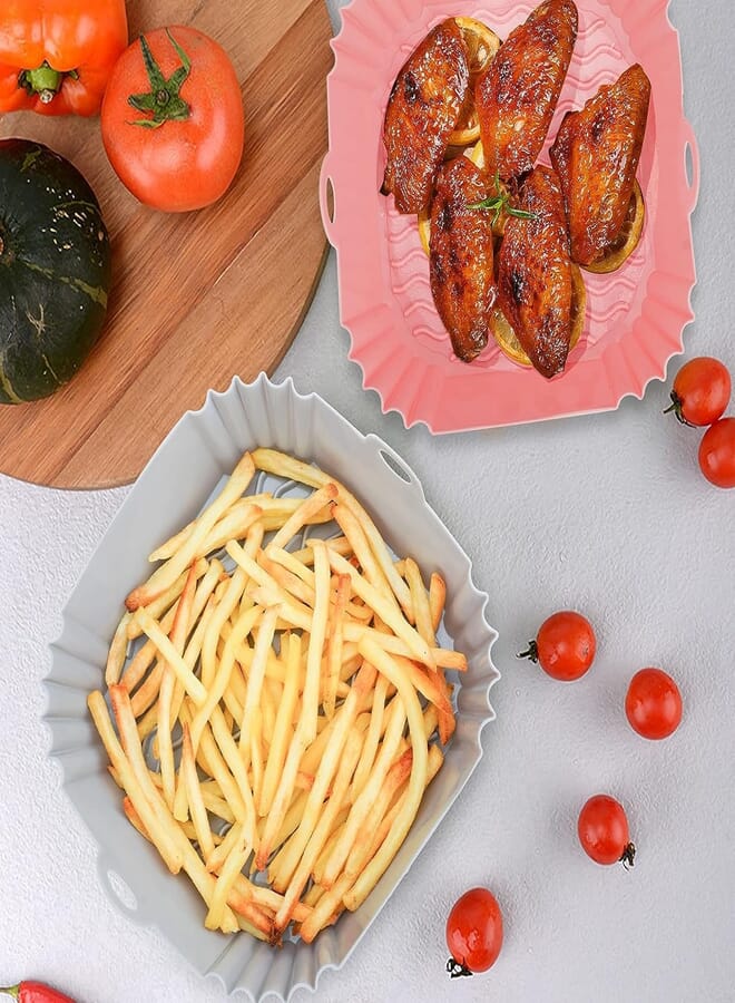 Air Fryer Silicone Pot: 1Pack Food Safe Air fryers Oven Accessories, Replacement of Flammable Parchment Liner Paper, No More Harsh Cleaning Basket After Using Airfryer