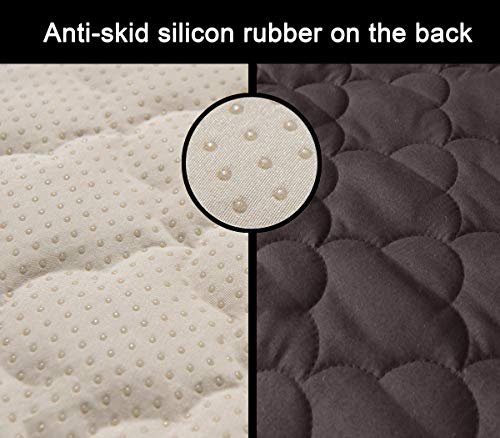 CHHKON 100% Waterproof Sofa Cover Pet Furniture Protectors for Sofas Couch Covers for Dogs Sofa Cover with Side Pockets (Chocolate, 68'') - Image 4
