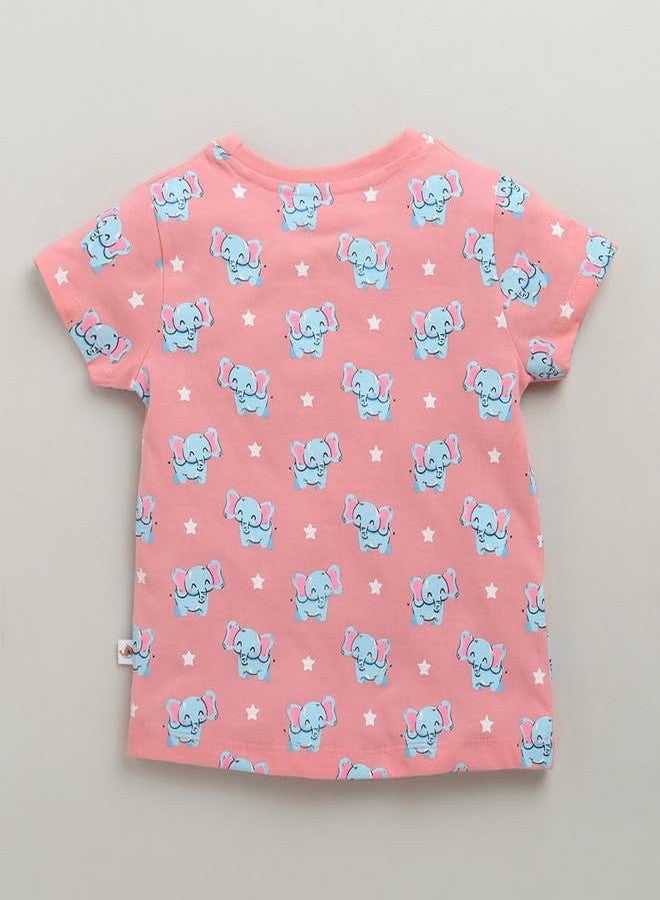 BUMZEE Girls Cotton Half Sleeves Regular Fit T-Shirt Pack of 2 Green & Pink - 18-24 Months (Peb10454E-grn) - Image 5