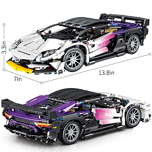 Mesiondy Sports Car Building Blocks Toys Adults Kits114 MOC Building Set Raceing Car Model for Boys Age 1216 8141404 Pieces - Image 5