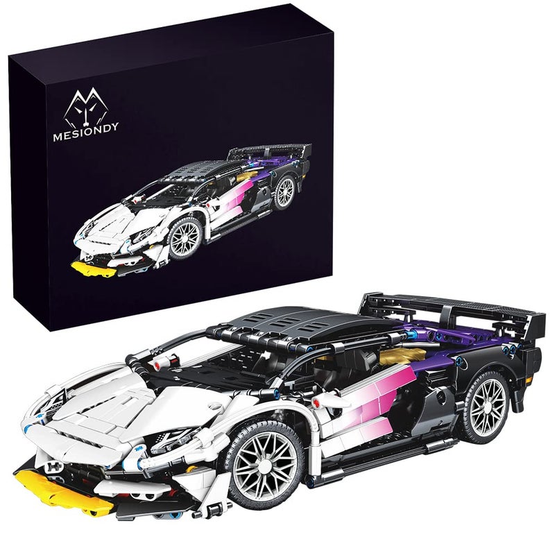 Mesiondy Sports Car Building Blocks Toys Adults Kits114 MOC Building Set Raceing Car Model for Boys Age 1216 8141404 Pieces - Image 3