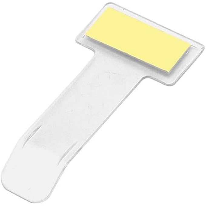 rayihni 10 Pieces Transparent Car Parking Ticket Holder Clip Car Windshield Windscreen Tickets Holder with Adhesive Tape Permit Work Pass Clips - Image 1
