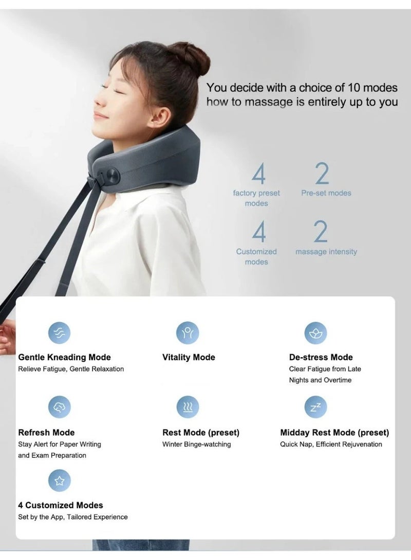 Xiaomi Original Xiaomi Mijia Smart Neck Pillow Massager, U Shape Neck Shoulder Massager with Heat, Deep Kneading Muscle Relax, Cervical Neck Support Massager for Pain Relief, Home Office Travel Use, Chinese Version - Image 3