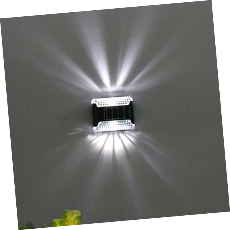 Solar Fence Lights Outdoor 2 Pack Security Lights For Patio Deck Garden Garage - Image 2