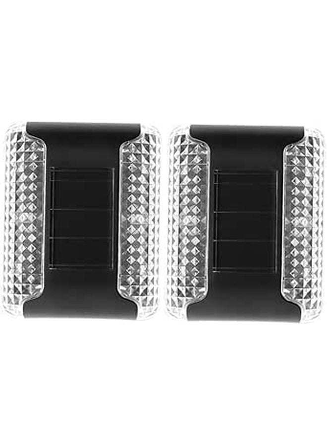 Solar Fence Lights Outdoor 2 Pack Security Lights For Patio Deck Garden Garage - Image 1