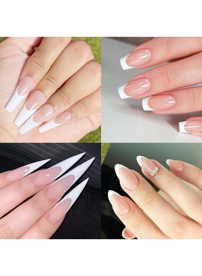 winthrop 36 Sheets 1512 Pcs French Tip Nail Guides, Self-Adhesive French Smile Manicure Strip Stickers for Edge Auxiliary Black DIY Decoration Stencil Tools(Moon Shape Design) - Image 4