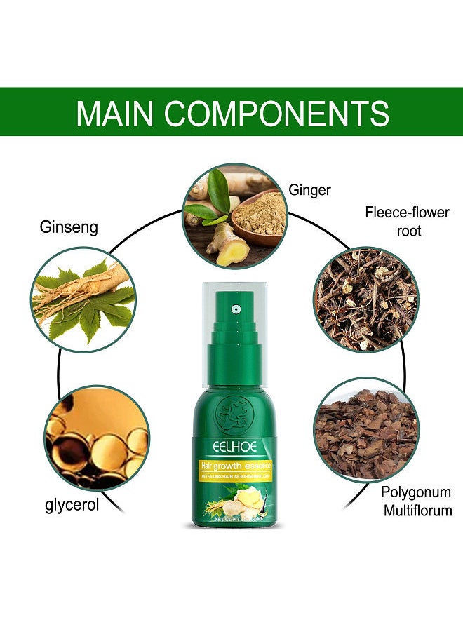 EELHOE - EELHOE Hair Growth Essence Liquids Oils Scalp Nutritious Repairs Hair Growth Hair Caring 30ml/Bottle - Image 1