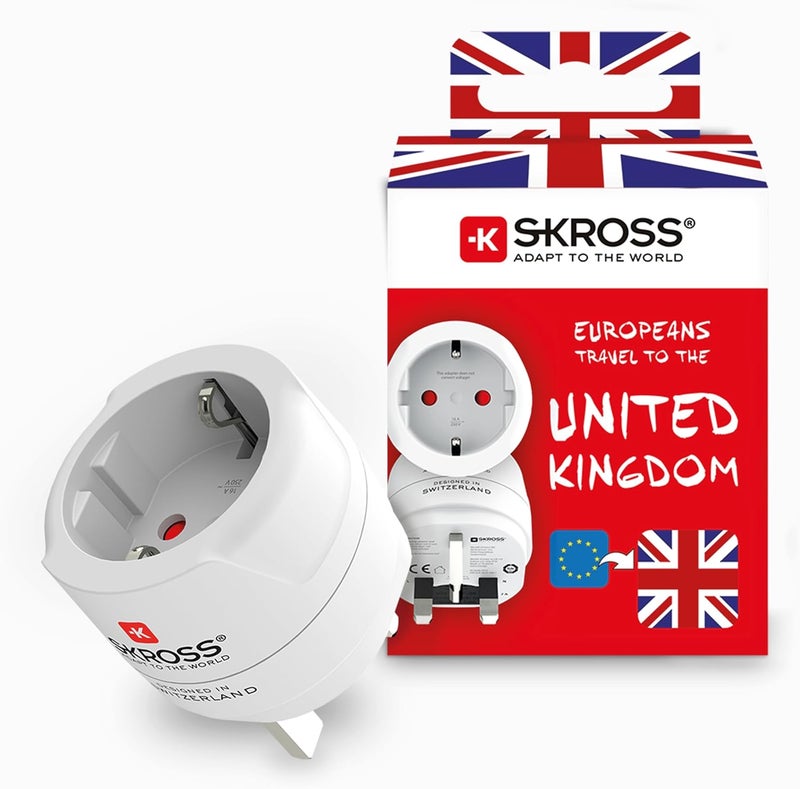 SKROSS 1500230-E World Adapter Europe to UK Single World Adapter Europe to UK Single - Image 1