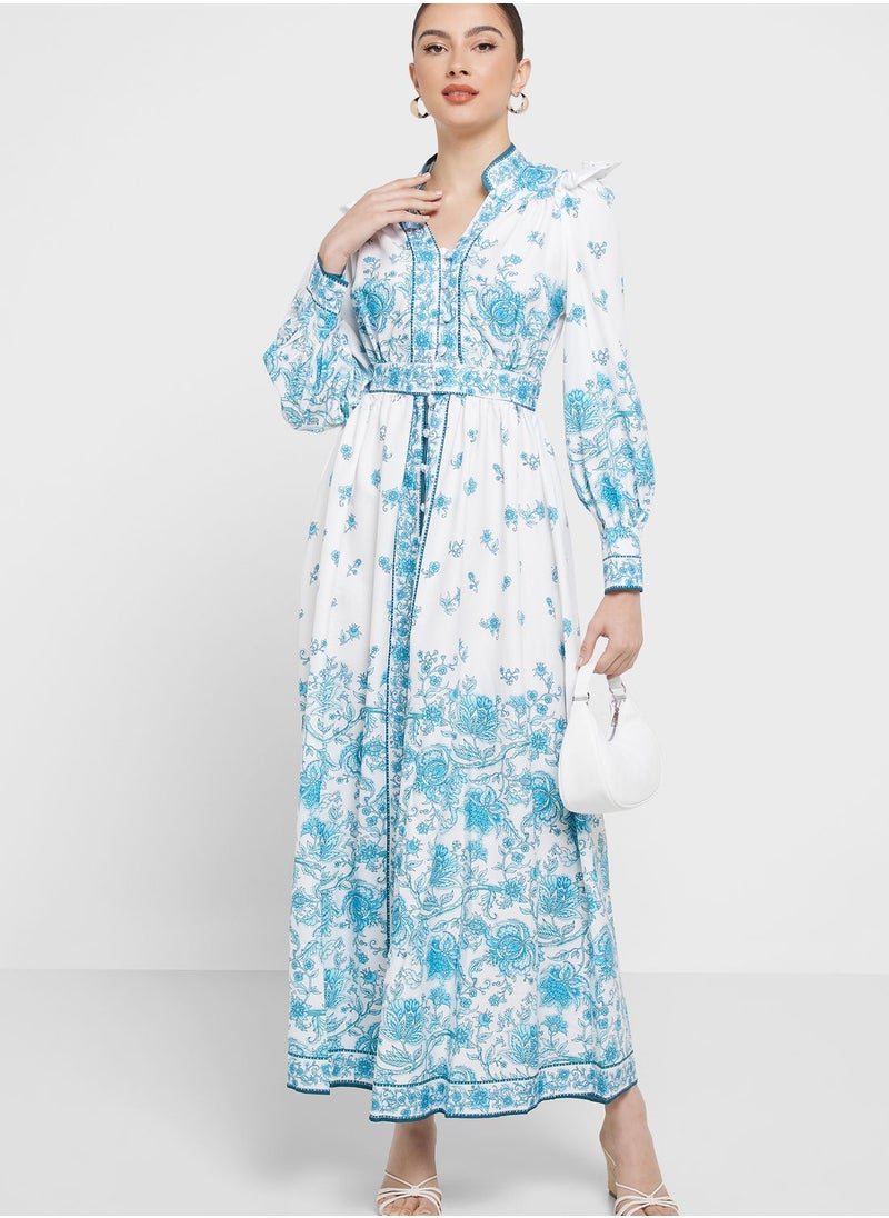 Khizana - Floral Printed Dress - Image 1