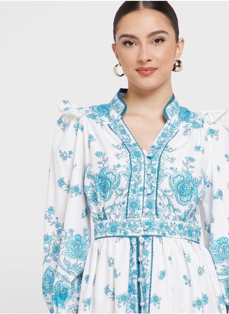 Khizana - Floral Printed Dress - Image 1