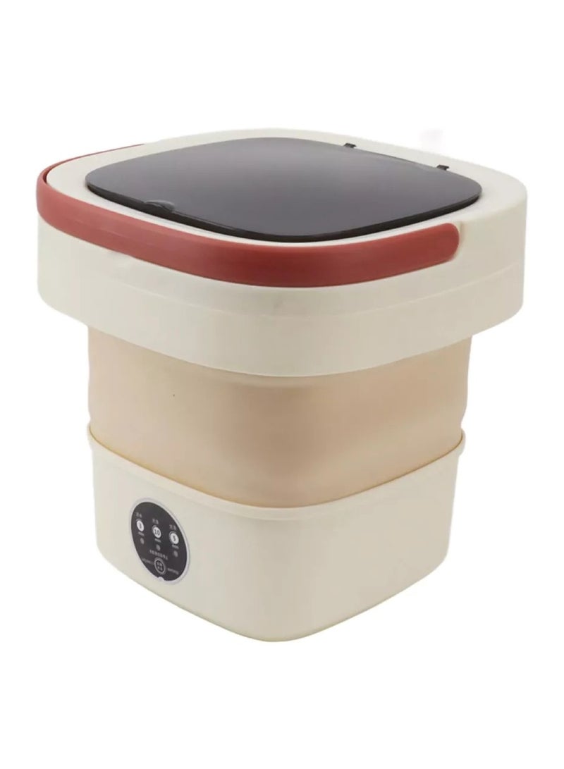 Huitich Portable Foldable Washing Machine 8L Beige  - Image 1