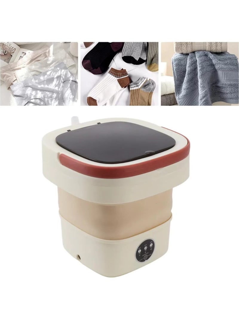 Huitich Portable Foldable Washing Machine 8L Beige  - Image 3
