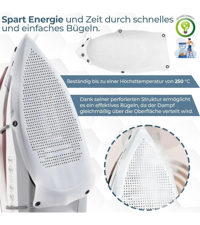Premium Ironing Board Cover White 2pcs Heat Resistant Easy Install Noon - Image 5
