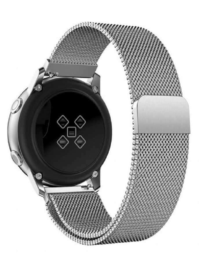 CATANES ساعة سامسونج جالكسي أكتيف / أكتيف 2 / جالكسي ووتش 4 / ووتش 4 كلاسيك حزام ميلاني من الفولاذ المقاوم للصدأ 20 مم بديل فضي - Image 2