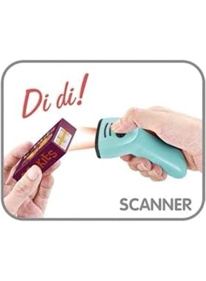 ممز بلانيت لعبة سوبر ماركت للأطفال مع عربة تسوق وملحقات – 47 قطعة متنوعة تشمل خضروات وفواكه وأطعمة بلاستيكية – ماكينة كاشير مع مؤثرات صوتية وضوئية – هدية مثالية للبنات والأولاد من عمر 3 سنوات فأكثر -العاب اطفال-العاب تعليمية-العاب لتنمية المهارات - Image 4