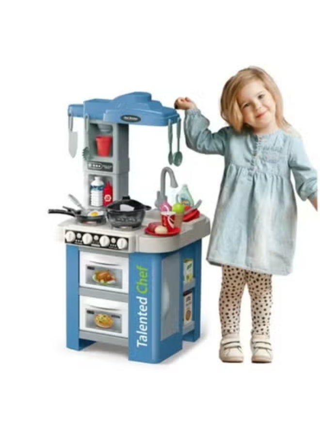 ممز بلانيت مجموعة مطبخ اللعب الشيف الصغير للأطفال - ألعاب مطبخ تفاعلية مع مؤثرات ضوئية وصوتية _لعبة مطبخ أطفال-هديه مثاليه للأطفال - العاب اطفال - لعبة مطبخ - مجموعة المطبخ - Image 2