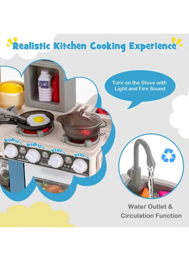 ممز بلانيت مجموعة مطبخ اللعب الشيف الصغير للأطفال - ألعاب مطبخ تفاعلية مع مؤثرات ضوئية وصوتية _لعبة مطبخ أطفال-هديه مثاليه للأطفال - العاب اطفال - لعبة مطبخ - مجموعة المطبخ - Image 4