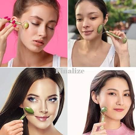 Finalize 3D Manual Solar Powered Face Body Roller Massager YShape Face Lift Tool Firming Beauty Massage Tool Gold 3D Stone New Black - Image 2