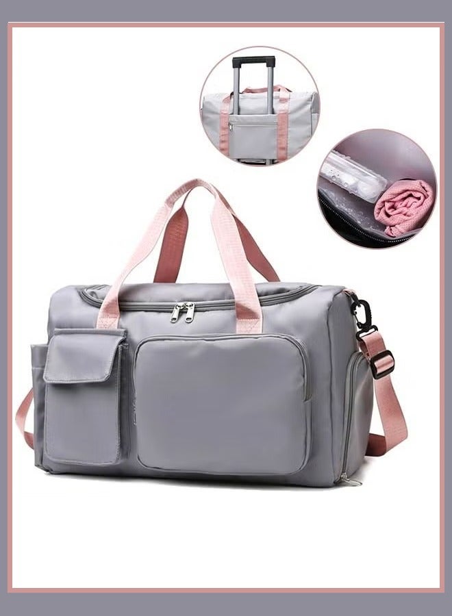 كان واي حقائب رياضية كبيرة السعة حقيبة من القماش الخشن مقاومة للماء للنساء والرجال والسفر واليوجا والرياضات الرياضية - Image 1