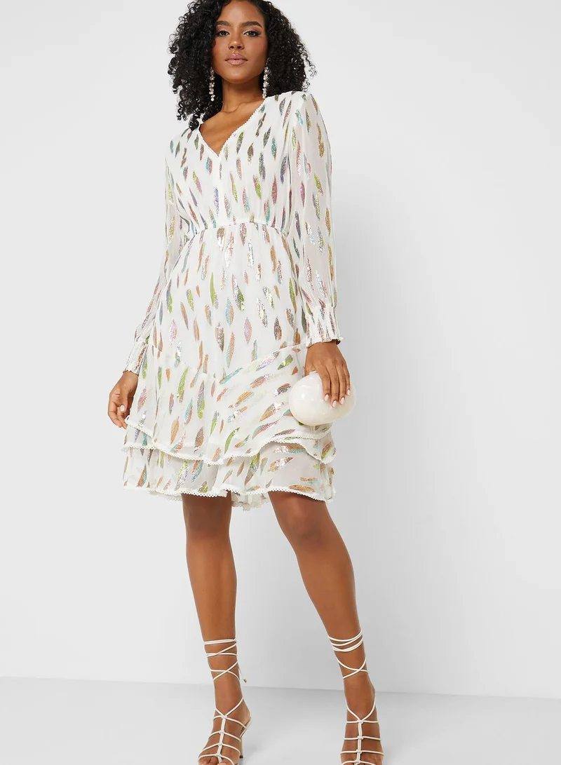 That’s My Gal Puff Sleeves Ruffled Dress