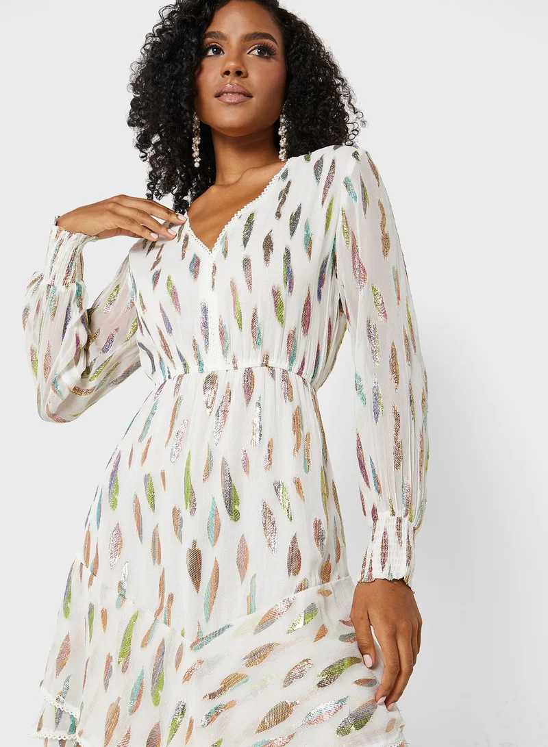 That’s My Gal Puff Sleeves Ruffled Dress