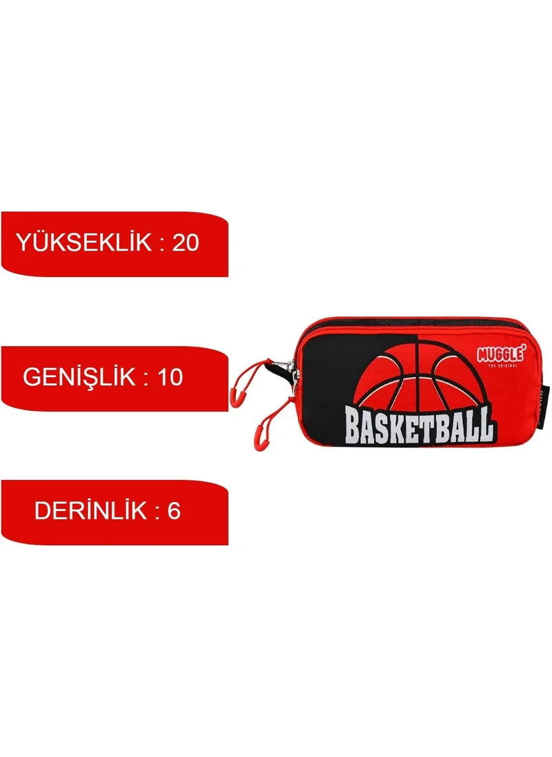 muggle 2 Compartment Basketball Pencil Case MU 9165
