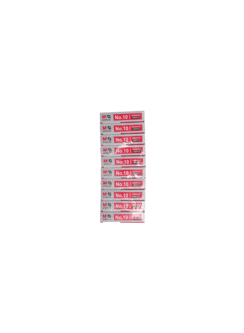 ام اند جي M&G 10# Staples 1000pcs/box, shrink package , pack of 10 pcs - Image 1