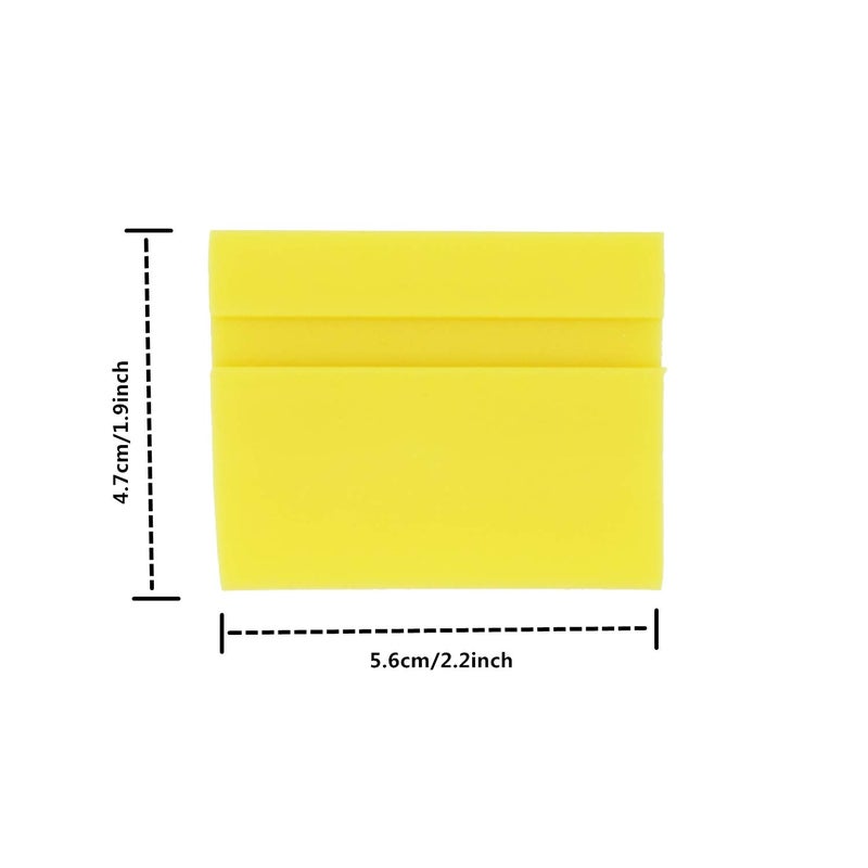 CARTINTS 2Inch Water Glass Wiper Water Blade Rubber Mini Squeegee Window Squeegee Side Mirror Squeegee for Household, Car Glass Cleaning - 4Pack - Image 3