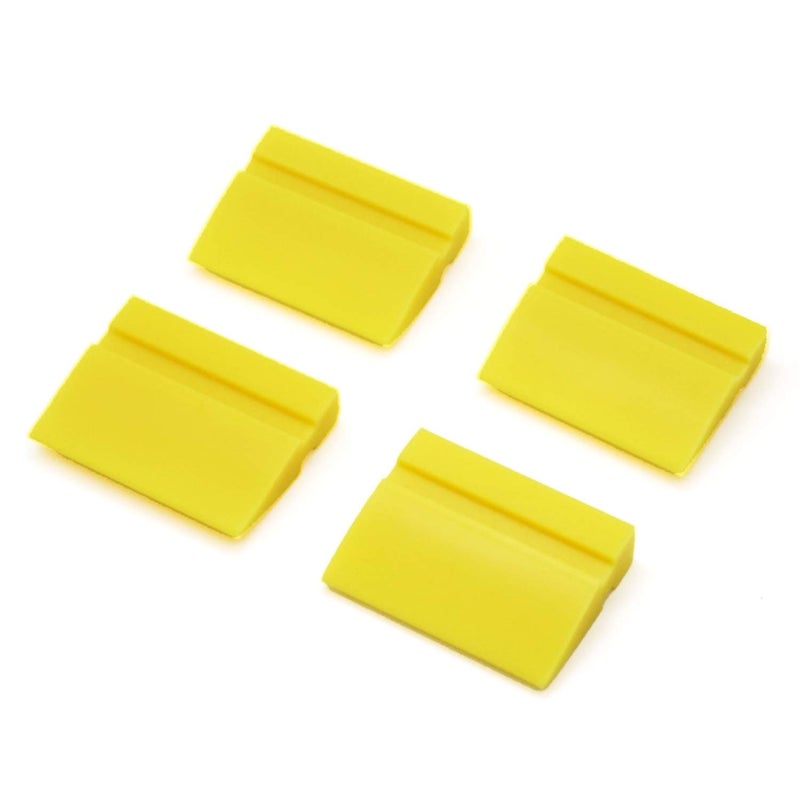 CARTINTS 2Inch Water Glass Wiper Water Blade Rubber Mini Squeegee Window Squeegee Side Mirror Squeegee for Household, Car Glass Cleaning - 4Pack - Image 2