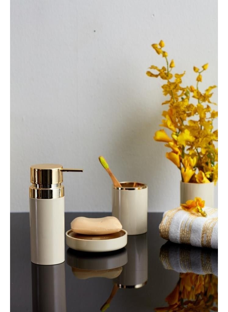 Primanova - Lenox Beige Gold Toothbrush Holder - Image 1
