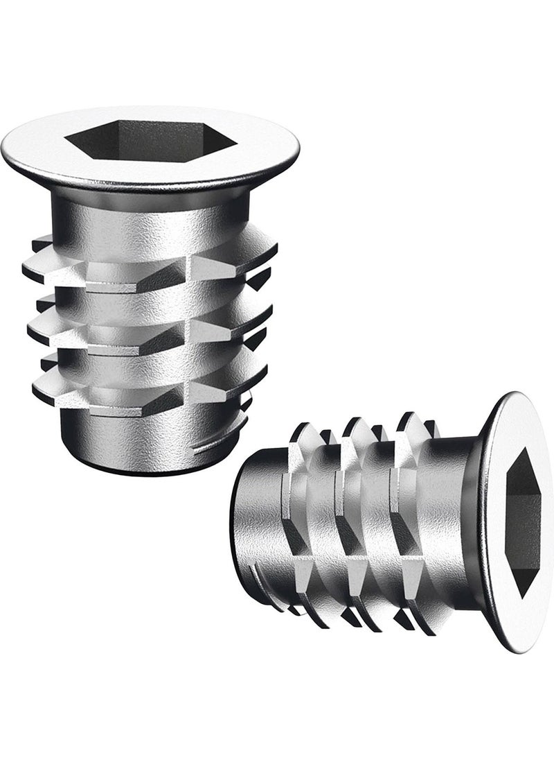 Glaswen Metal Euro Threaded Dowel Wood Dowel M6 8X13 Teeth Zinc Furniture Connection Unit Joining (50 Pieces)  - Image 3