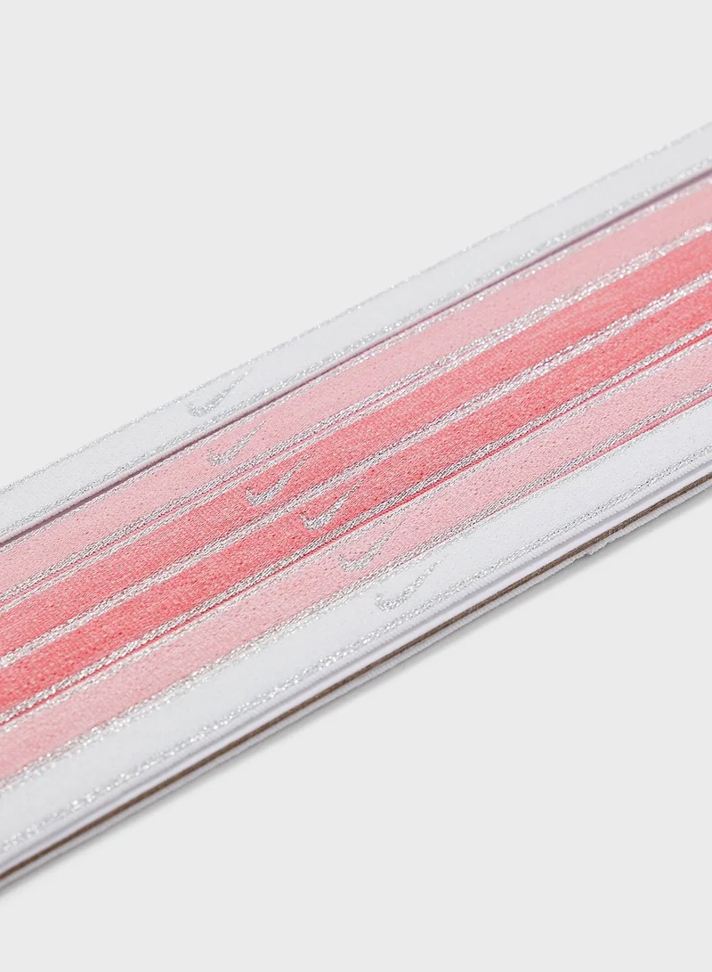 Nike 6 Pack Swoosh Metallic Headbands