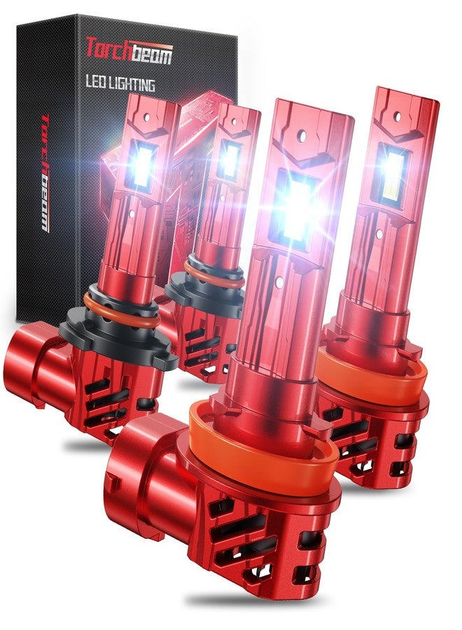 Torchbeam 9005 H11 Fog Bulbs Cambo 62000LM Brightness With Extra Wide View, Canbus Ready 6500K 9005 H11 Fog Lamps 50000+ Hours Wireless Easy Installation, Pack of 4 - Image 1