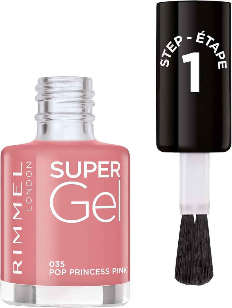 RIMMEL LONDON طلاء أظافر ريميل سوبر جل، وردي أميرة البوب، 12 مل - Image 1