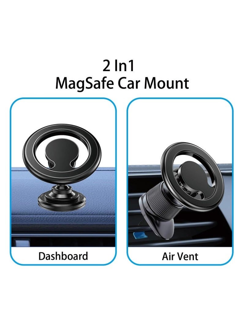 URBBKING Magsafe Car Holder, Car Phone Magnet Air Vent Magnetic Car Mobile Holder Rotatable Car Mount Fit  - Image 2