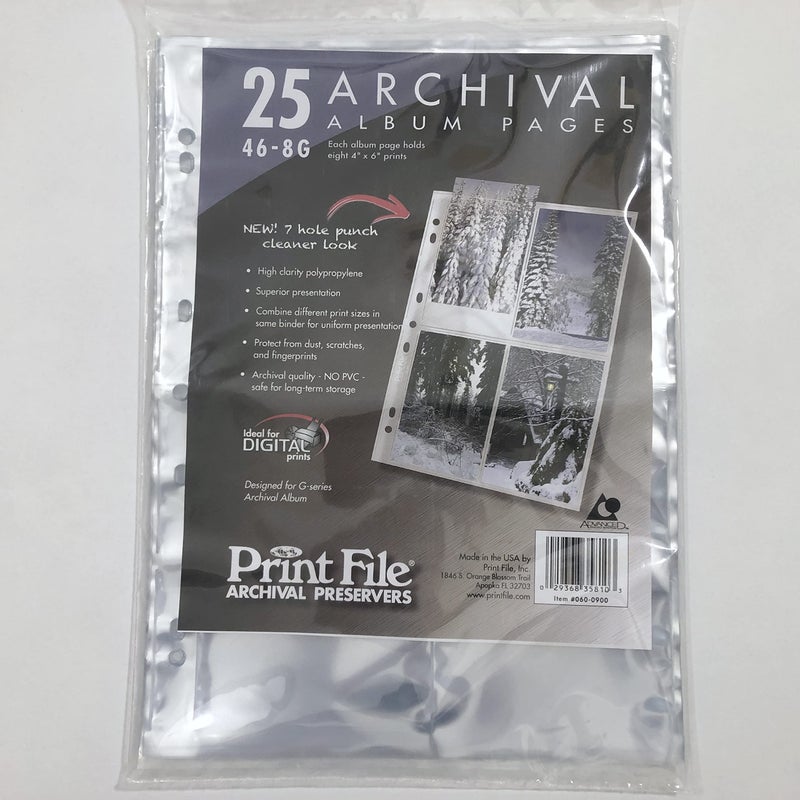 Print File Printfile G Pages 25-pack Holds 4X6 Prints - Printfile 468G - Image 2