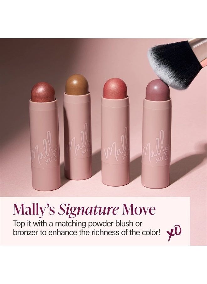 Mally Beauty - Shimmer, Shape & Glow Plus Face Defining Stick, Oh So Rosy - Image 1