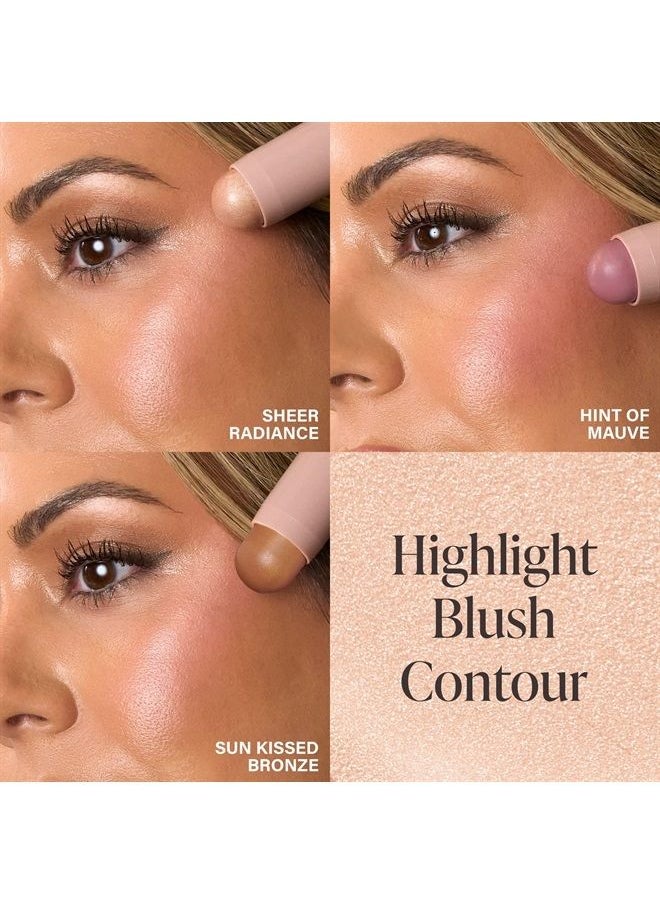 Mally Beauty - Shimmer, Shape & Glow Plus Face Defining Stick, Oh So Rosy - Image 1