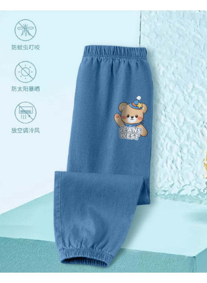 Jeanswest Girls' Pants Summer Thin Kids' Mosquito-repellent Jeans Pants For Big Girls Casual Sports Trousers - Image 1